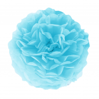 Помпон от синя тишу хартия 15 см /Pp/