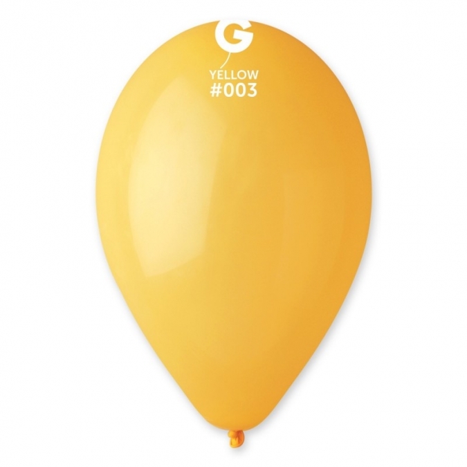 Балон цвят тъмно жълт / dark Yellow, диаметър 26 см, 100 бр. в пакет, Gemar G90 #003
