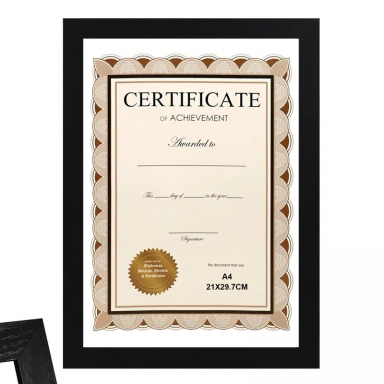 Фоторамка А4, релефна черна, размер 32,5x24 см. /Km/