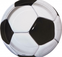 Хартиена парти чинийка 3D Футбол / 3D Soccer, 23 см, 8 бр в пакет