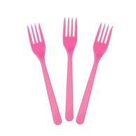 Парти вилички, розови 10бр пакет