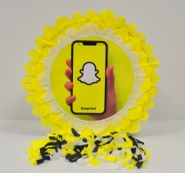 Пинята Снапчат / Snapchat, две лица 40х40 см
