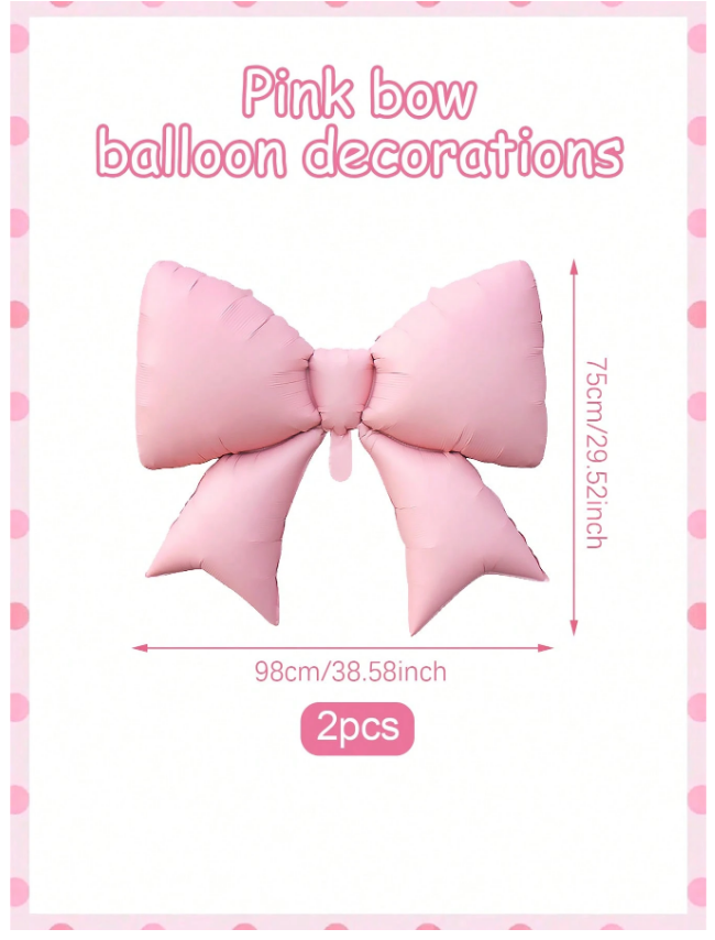 Фолиев балон Панделка, цвят розов, 98 см, 2 бр. в опаковка /Ch/