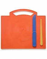 Пластмасова дъска за пластилин с инструменти, 24х19см /St/