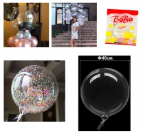 Балон Сфера прозрачен Бабъл / Bubble, диаметър 46 см