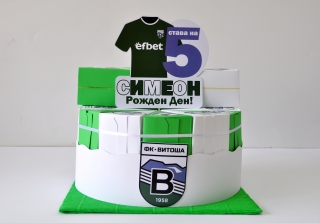Хартиена торта с  тематична декорация Витоша Бистрица