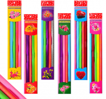 Лъскава опаковъчна хартия, 70x50см, 5 броя, микс цветове /Km/