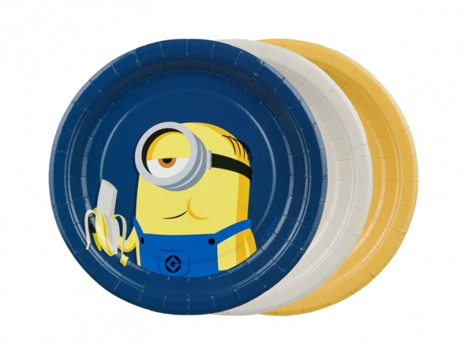 Хартиена чинийка Миньони/Minions, микс, 18 см, 6 бр. лиценз /Pd/