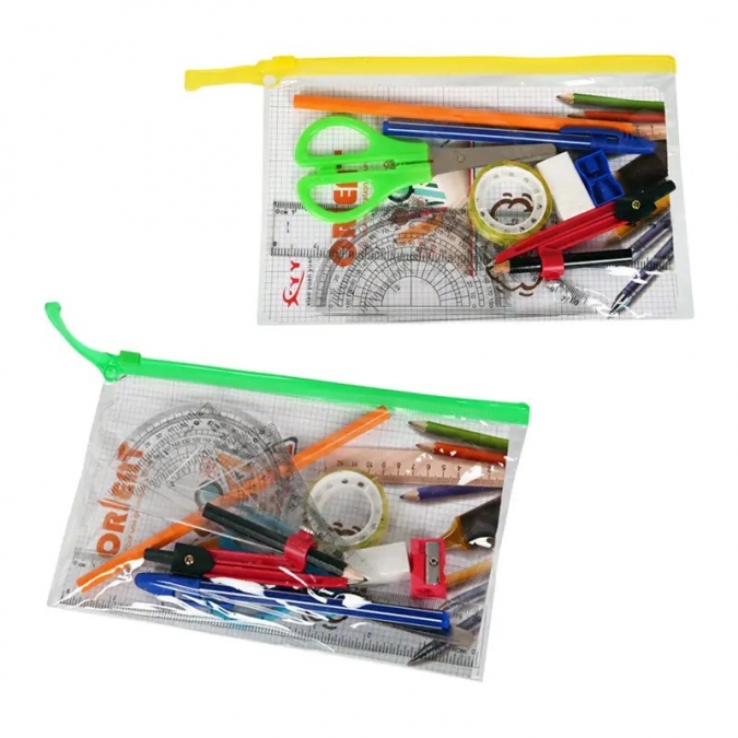 Комплект чертожни инструменти в несесер /Km/