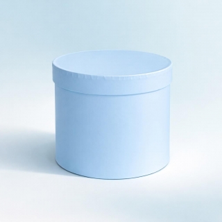 Кръгла кутия с капак, цвят син, ф18/17см /Sa/
