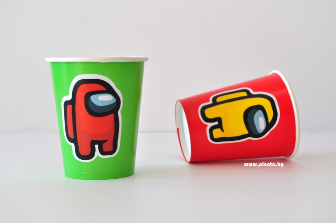 Хартиена парти чашка 250 мл Амонгъс, 6бр. пакет