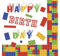 Салфетки Лего строителни блокчета, 20 бр в пакет /Gd/