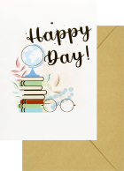 Луксозна картичка Happy Day, 13x19см, с включен плик /Pe/