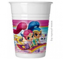 Пластмасова парти чашка Искрица и Сияйница /Шимър и Шайн/ 200 мл, лицензирана 8бр пакет