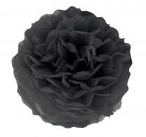 Помпон от черна тишу хартия 35 см /Pp/