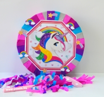 Пинята Еднорог, две лица 40х40 см