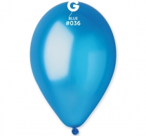 Балон син металик, диаметър 26 см, 10 бр. в пакет Gemar  GM 90 #036 /Uk/