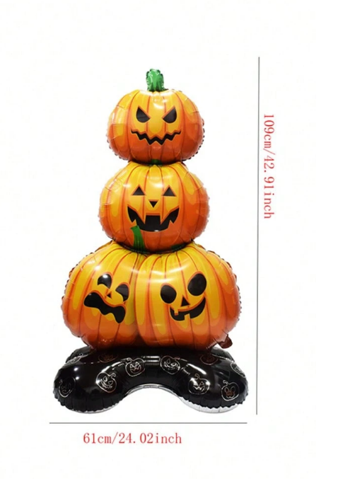 Фолиев гигантски стоящ балон Хелоуин, Тикви 109см /Ch/