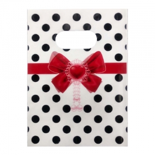 Подаръчна торбичка Панделка с точки, 20х25 см /Pe/