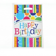 Подаръчни торбички, Happy Birthday, 17х25см, 10 бр. в опаковка /Pe/