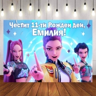 Винил за фон /декорация/ на рожден ден, Кей Поп, размер 100х70см