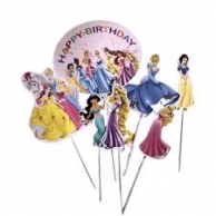 Топер за мъфини и торта Дисни Принцеси, 8 брoя /Pe/
