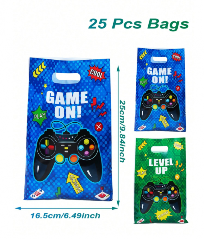 Подаръчни торбички за сладки Плейстейшън, джойстик, 16х25см, 25 бр. в опаковка /Ch/