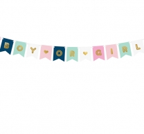 Банер гирлянд за разкриване на пола, Момче или Момиче , Boy or Girl, 1,75 м