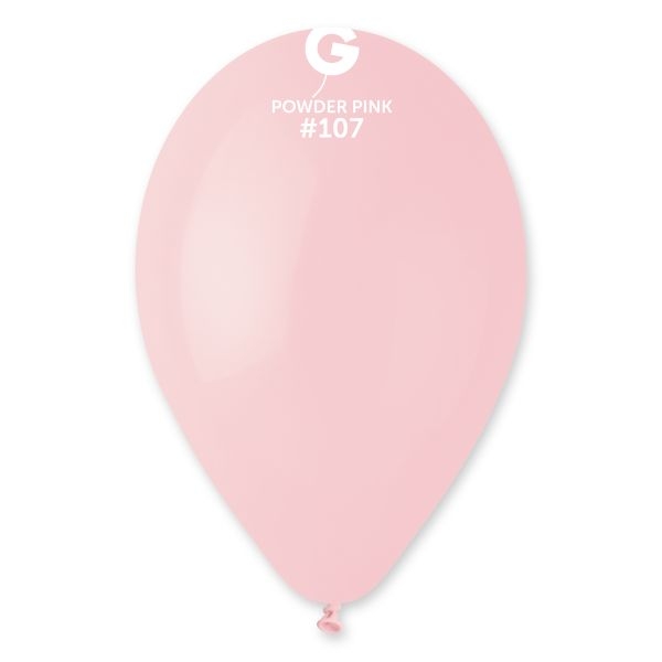 Балон цвят Розова пудра, Powder pink, диаметър 26см,100бр. в пакет, Gemar G90 107 /Uk/