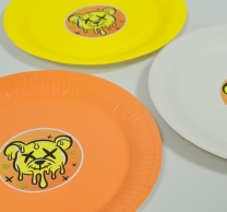 Персонализирана хартиена парти чинийка Лава Беър, 6бр. пакет