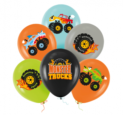 Комплект балони Monster trucks, Хот Уилс, 6 бр., микс цветове /Pp/