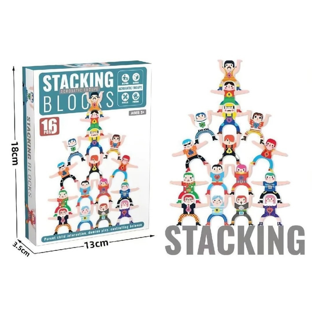 Конструктор игра за баланс, Трупа акробати, 16 части /Li/