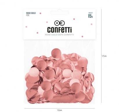 Конфети за балони цвят розово злато, 15 гр. опаковка /Pp/