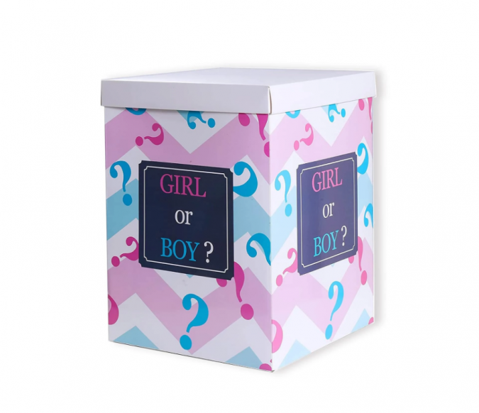 Кутия за разкриване на пола на бебето BOY OR GIRL /Ch/