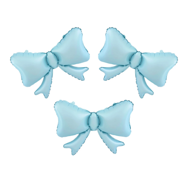 Фолиев балон Панделка, 55 см, 3бр., цвят син /Pp/