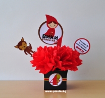 Украса за маса Червената шапчица