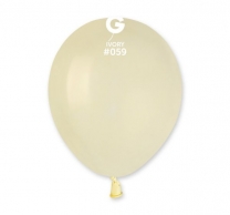 Балон цвят слонова кост / Ivory, диаметър 13см, 10 бр. в пакет A50 #059