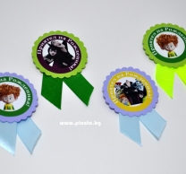 Персонализиран парти медальон тип значка Хотел Трансилвания, 5бр. пакет