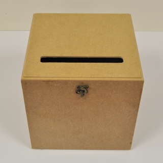 Кутия МДФ с прорез, 25х25х25см /Sa/