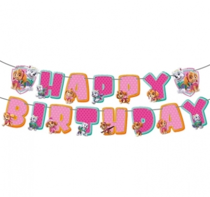 Банер гирлянд Скай и Еверест, Happy Birthday, 2,5м. /Pe/