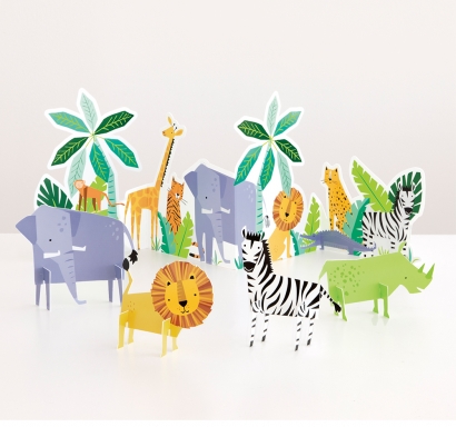 Украса за маса и декорация Сафари, джунгла 5 бр. /Un/