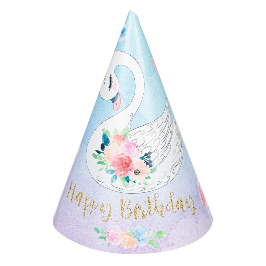 Парти шапка Лебед, 6 бр пакет /mb/