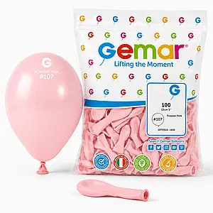 Балон цвят Розова пудра, Powder pink, диаметър 26см,100бр. в пакет, Gemar G90 107 /Uk/