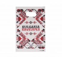 Подаръчна торбичка с шевица и надпис България/Bulgaria, 30х20 см /Pe/