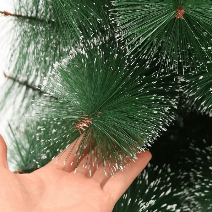 Коледна елха, зелена със заснежени връхчета, 120см /Gx/