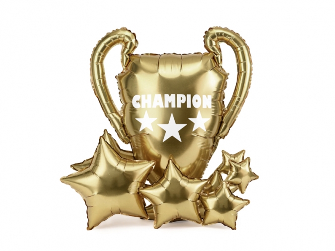 Фолиев стоящ балон Футболна купа със звезди Champion, 87см /Pd/