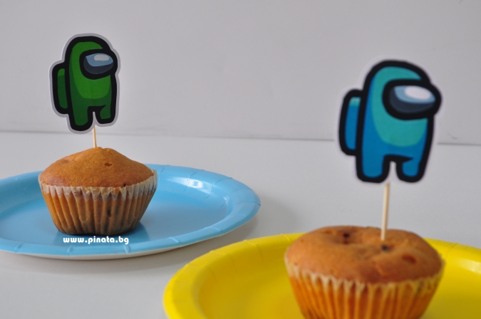 Топер за мъфини Амонгъс, 6 бр. в опаковка