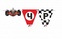 Персонализиран банер Честит Рожден Ден Формула 1, с включени 2 бр. флагчета бонус