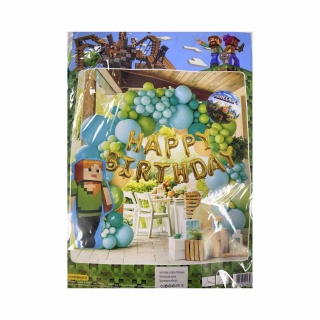 Комплект за украса с балони Майнкрафт / Minecraft /Pe/