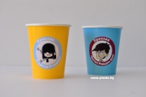 Персонализирана хартиена парти чашка 250 мл Къщата на Шумникови, 6 бр. пакет